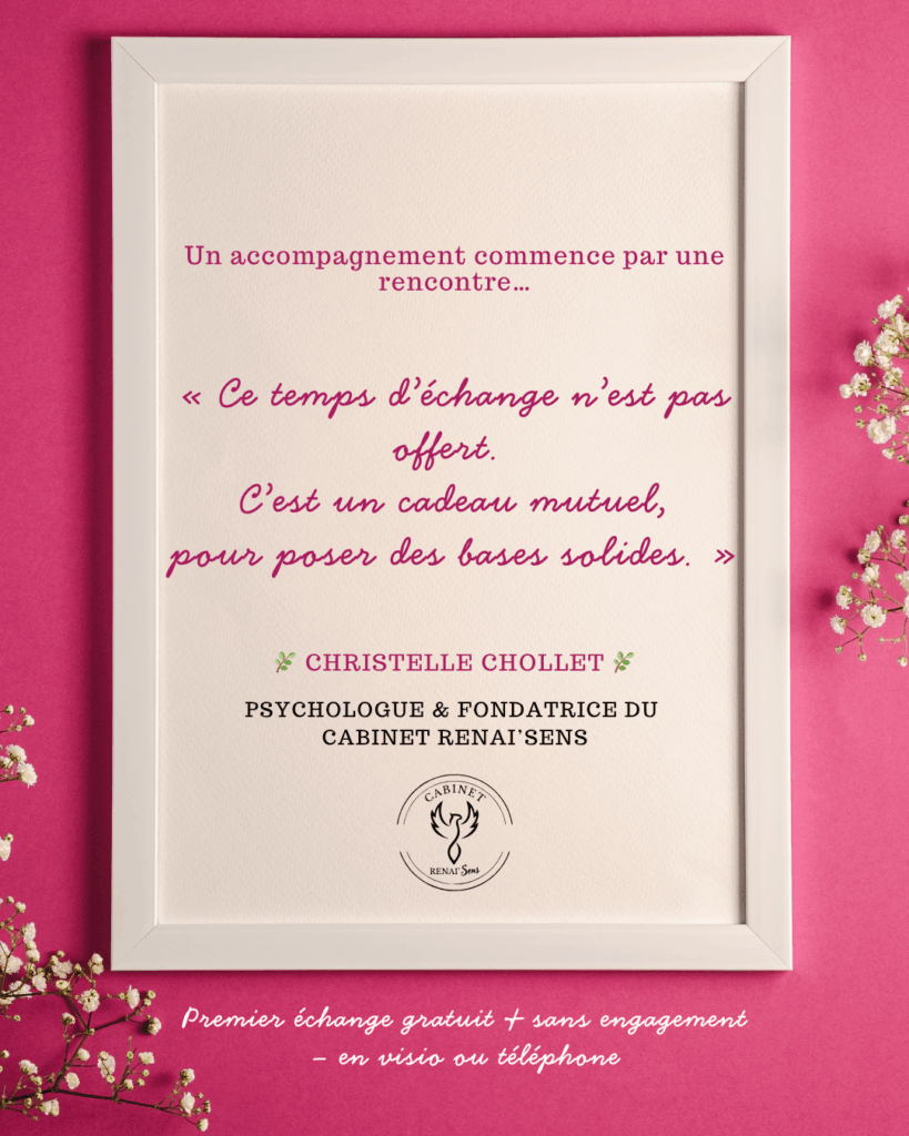 Consultation de psychologie à distance – VISIO ou TELEPHONE - Souffrance au travail – Ateliers- Formation- RH - QVT – Psychologie Positive- Cabinet RENAI'Sens - Christelle CHOLLET Psychologue – HOUILLES – LA MADELEINE DE NONANCOURT